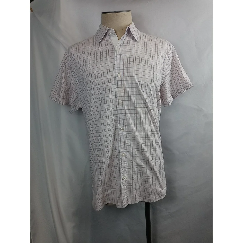 Vintage The Gap Plaid Shirt Men's Size XL Short Sleeve Button Down Gap Shirt - Picture 7 of 10